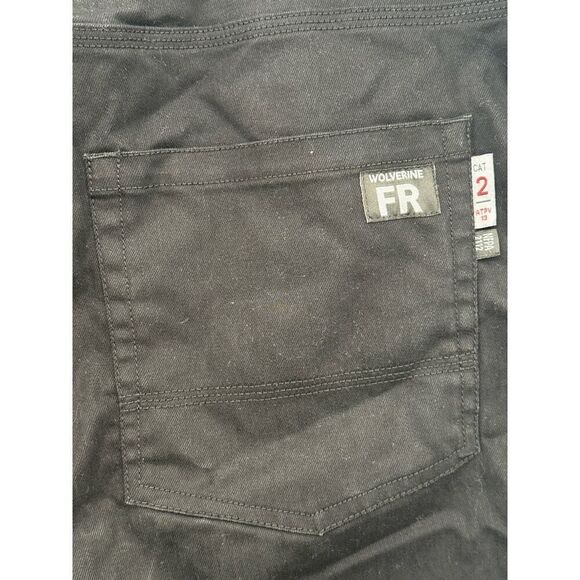 Wolverine FR Flame Resistant Stretch Denim Work Pants Mens 48x34 Black NWOT - Picture 3 of 9
